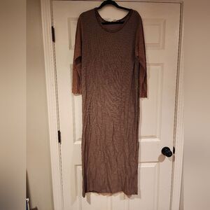 Donna Jessica vintage brown long sleeve maxi dress